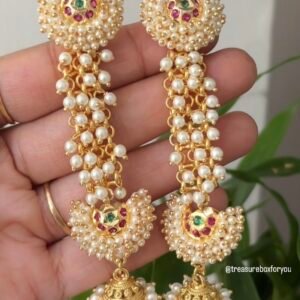 Traditional earchain jhumka